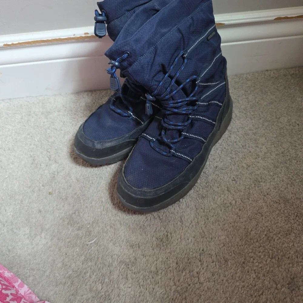 Boys Navy Winter Snow Boots